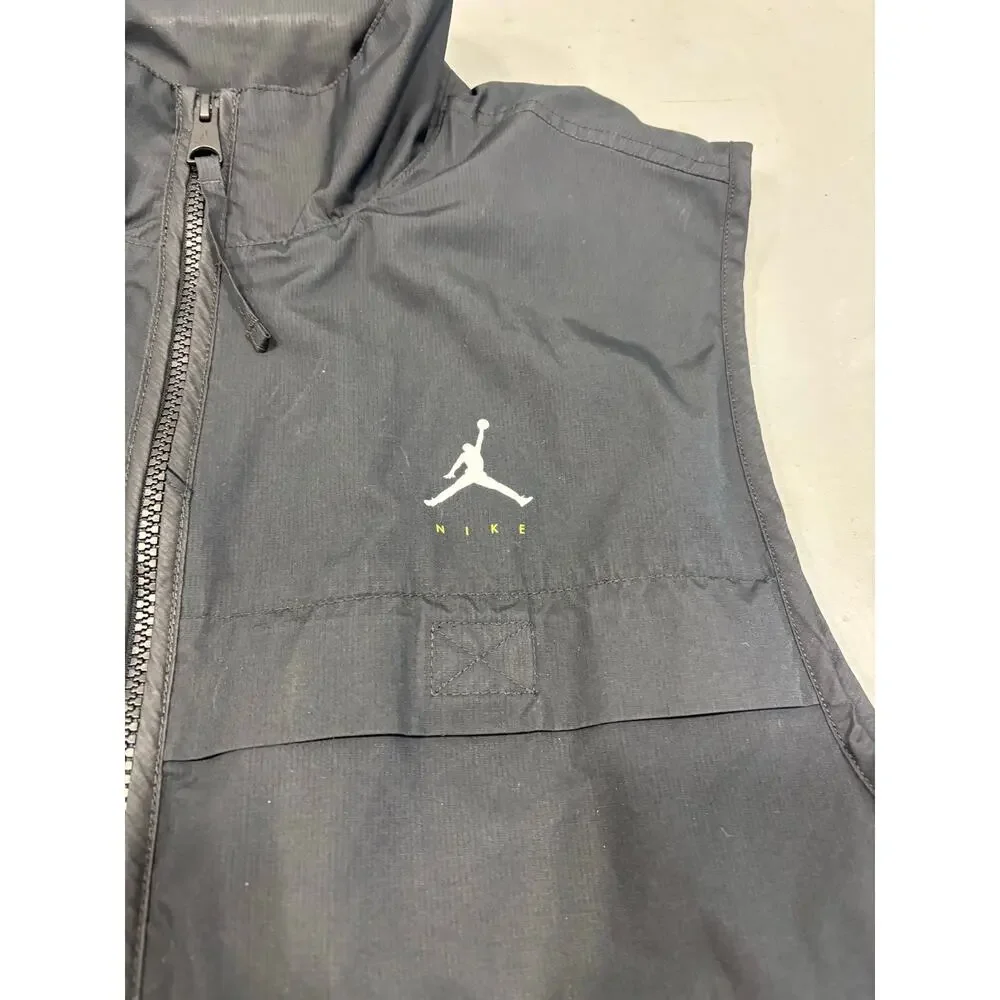Jordan Utility Vest‎ Black Y2K 2000s Medium Loose Fit Zip Pocket Vest